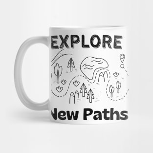 Explore New Paths Card Hiking Outdoor Camping Mug